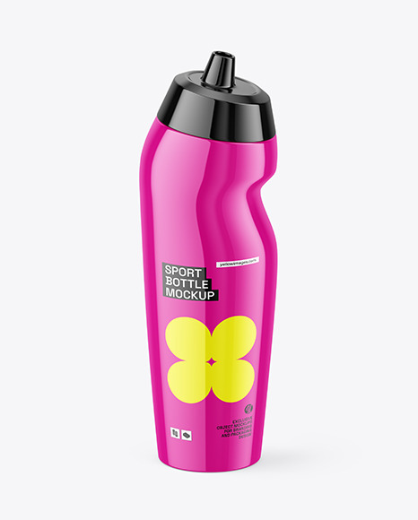 Glossy Sport Bottle Mockup - Sport bottle mockup