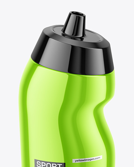 Metallic Sport Bottle Mockup