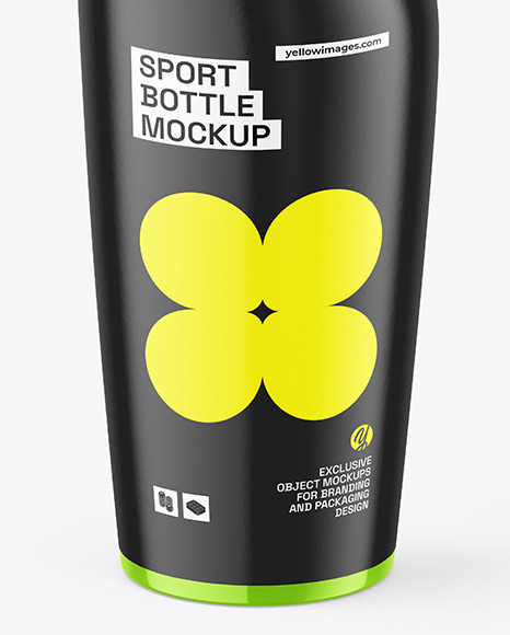 Metallic Sport Bottle Mockup