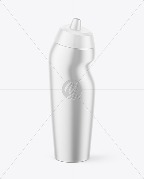 Matte Metallic Sport Bottle Mockup