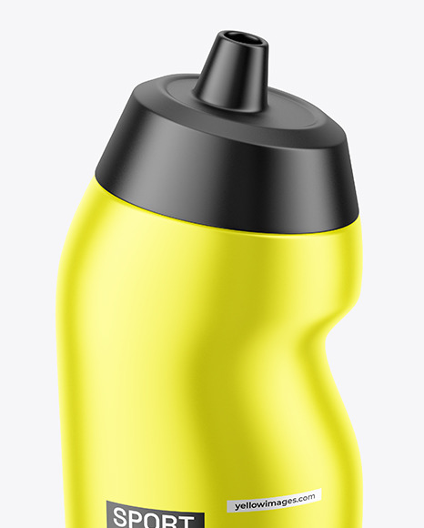 Matte Metallic Sport Bottle Mockup