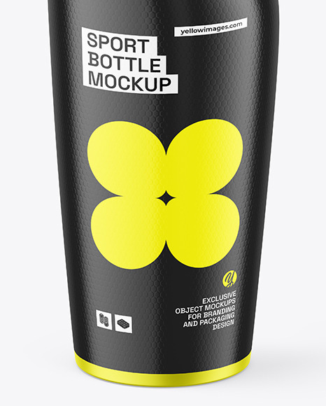 Matte Metallic Sport Bottle Mockup