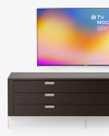 TV with a Table Mockup