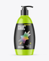 Glossy Cosmetic Bottle With Pump Mockup Glossy Cosmetic Bottle With Pump Mockup