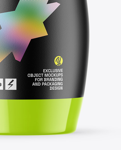 Glossy Cosmetic Bottle With Pump Mockup Glossy Cosmetic Bottle With Pump Mockup
