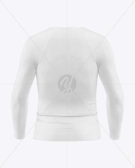 Kids Long Sleeve Compression T-Shirt Mockup – Back View