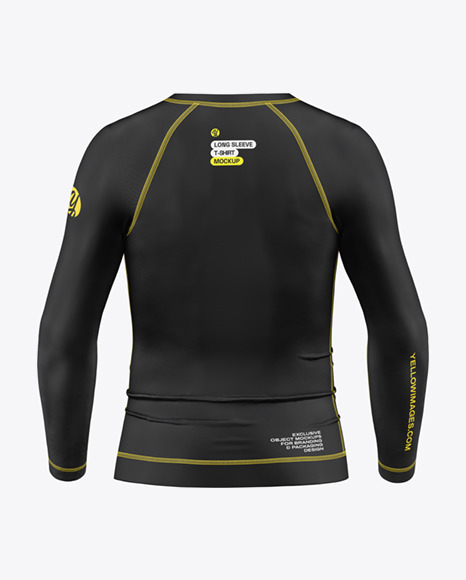 Kids Long Sleeve Compression T-Shirt Mockup – Back View