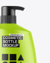 Matte Cosmetic Bottle With Pump Mockup