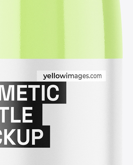 Clear Cosmetic Bottle Mockup