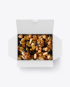 Opened Box of Dried Fruits and Nuts Mockup