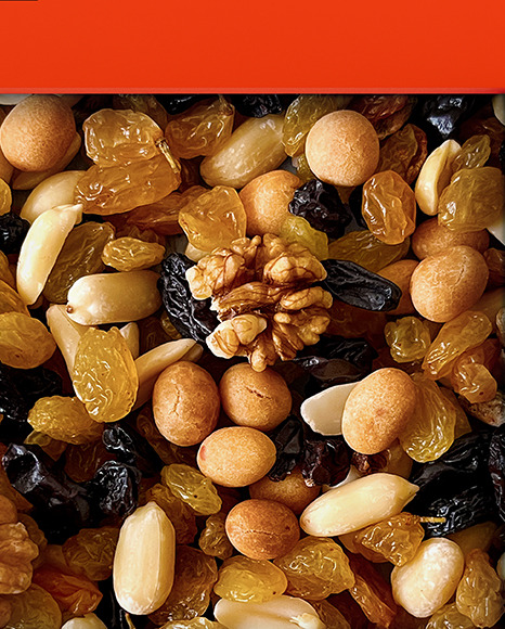 Opened Box of Dried Fruits and Nuts Mockup