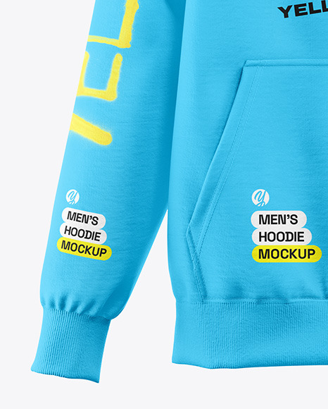 Oversize Hoodie on Hanger Mockup - Front View