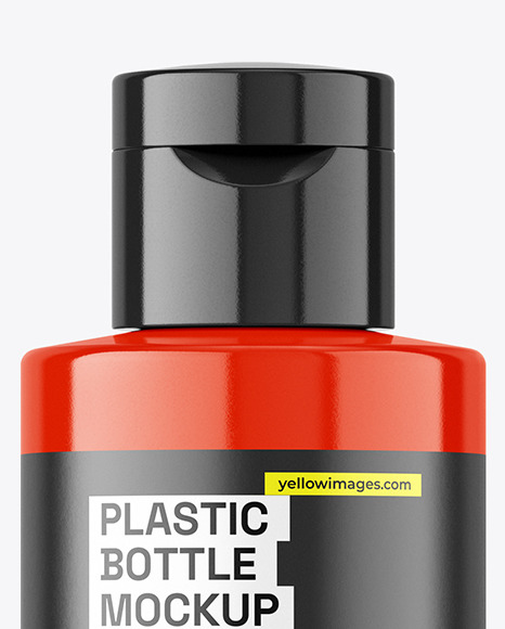 Glossy Plastic Bottle Mockup