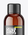 Amber Plastic Bottle Mockup