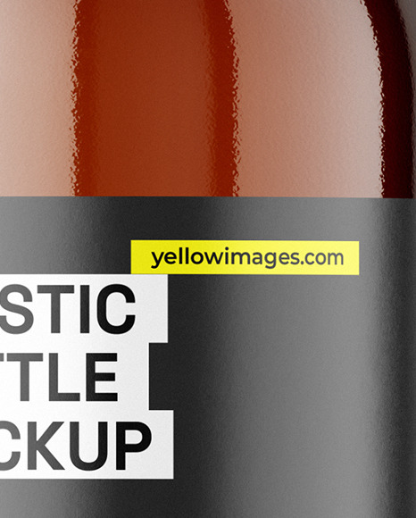 Amber Plastic Bottle Mockup Amber Plastic Bottle Mockup