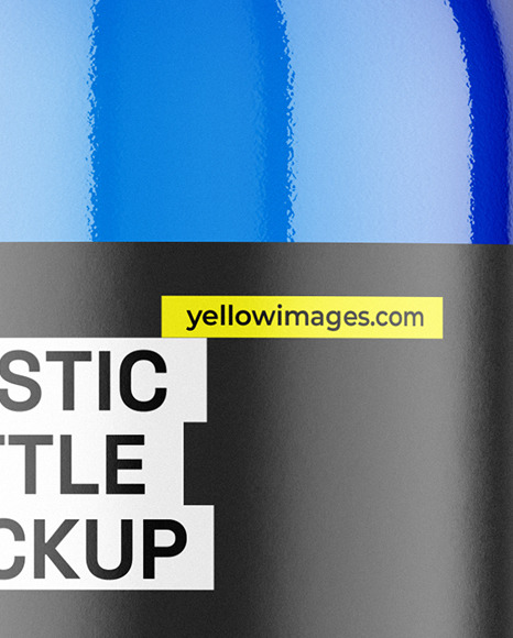 Blue Plastic Bottle Mockup