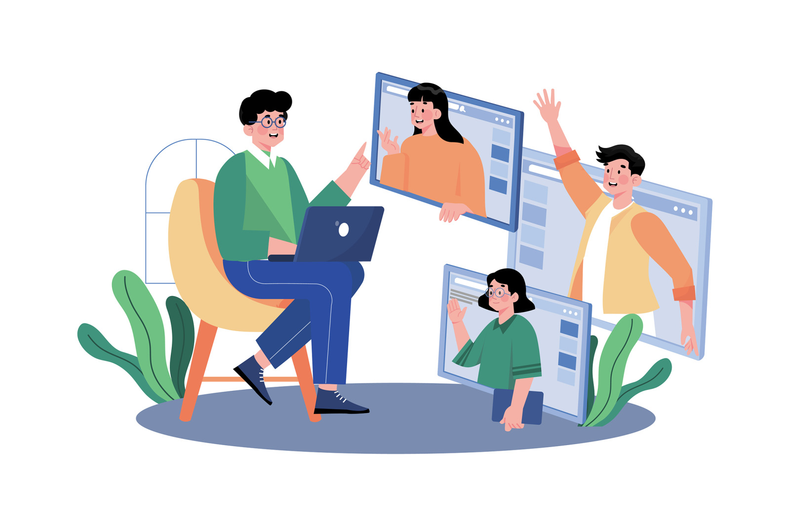 M736_ Social Network Illustration_Part 01 M736_ Social Network Illustration_Part 01
