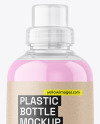 500ml Clear Plastic Bottle w/ Liquid Mockup