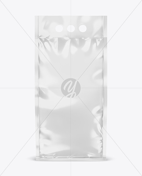 Glossy Plastic Stand-Up Pouch Mockup