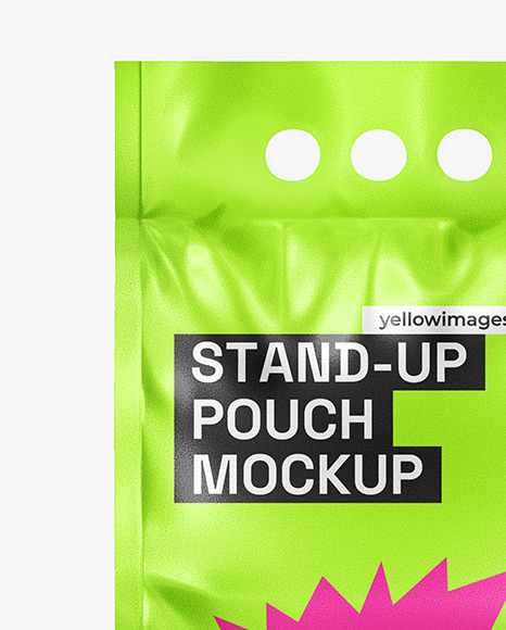 Metallized Plastic Stand-Up Pouch Mockup