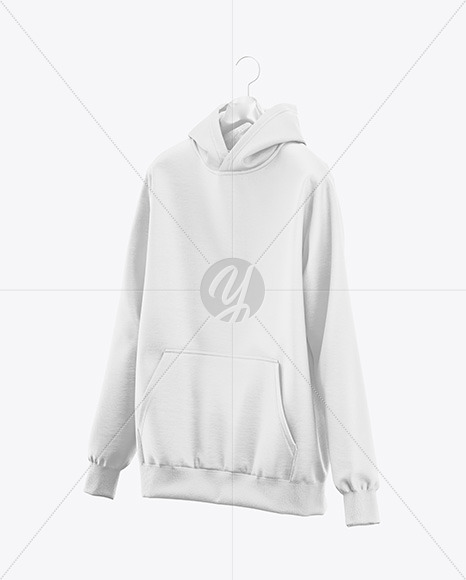 Oversize Hoodie on Hanger Mockup - Half Side View