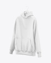 Oversize Hoodie on Hanger Mockup - Half Side View