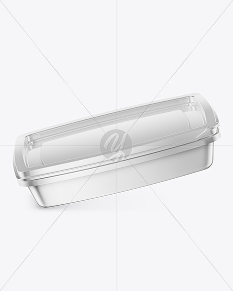 Glossy Metallic Container Mockup