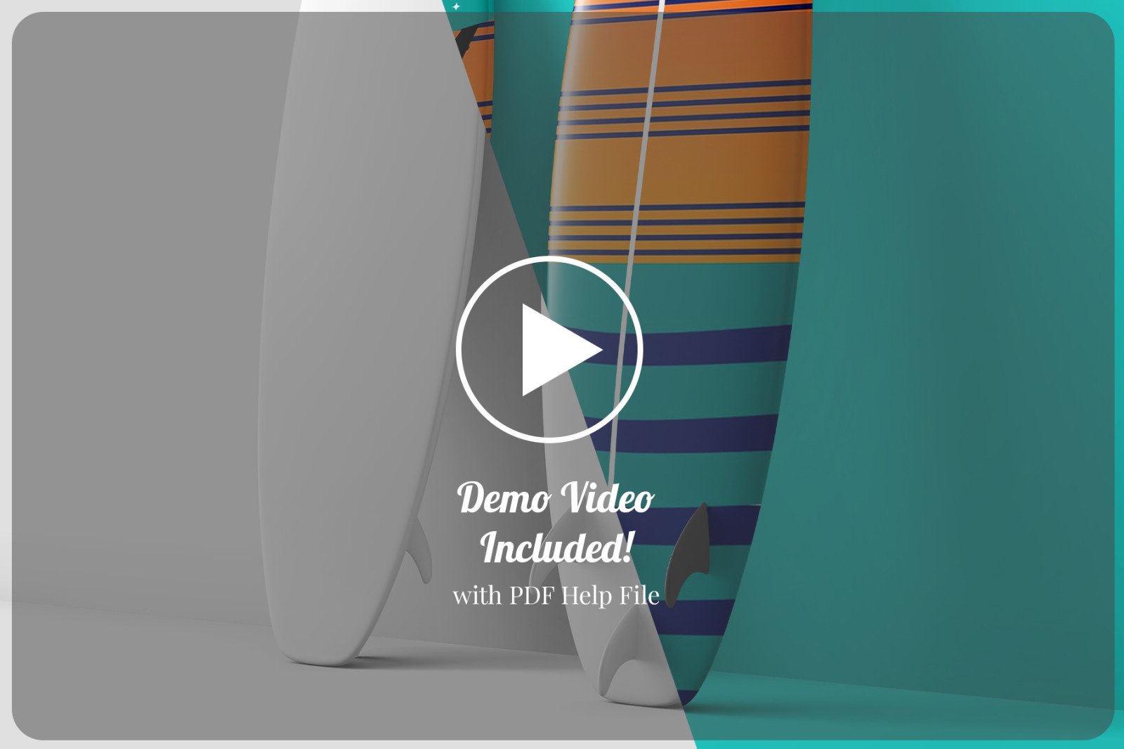 Surfboard PSD Mockup Set - 8 PSD Surfboard PSD Mockup Set - 8 PSD