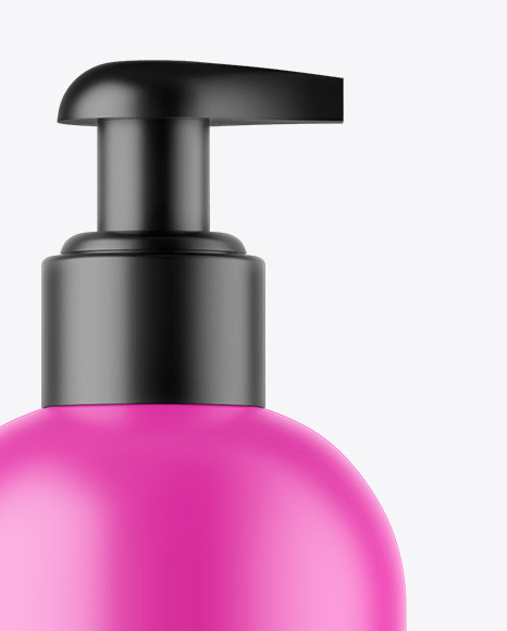 Matte Cosmetic Bottle With Pump Mockup Matte Cosmetic Bottle With Pump Mockup