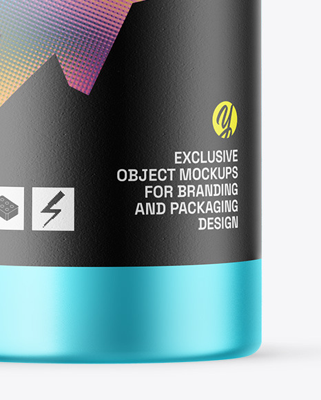 Matte Metallic Cosmetic Bottle With Pump Mockup