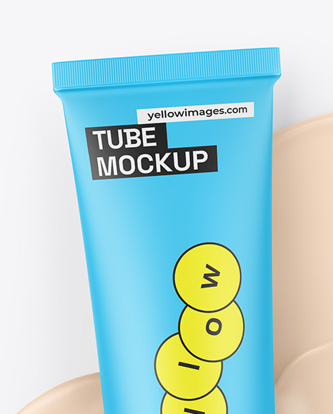 Matte Tube With Cream Mockup