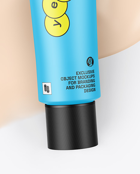Matte Tube With Cream Mockup