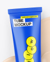 Glossy Tube With Cream Mockup