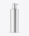 Metallic Cosmetic Bottle With Pump Mockup