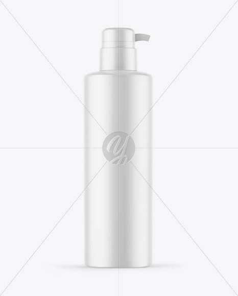 Matte Cosmetic Bottle With Pump Mockup