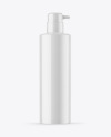 Glossy Cosmetic Bottle With Pump Mockup Glossy Cosmetic Bottle With Pump Mockup