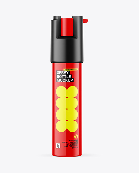 Glossy Self Defense Pepper Spray Bottle Mockup - Mist spray bottle mockup