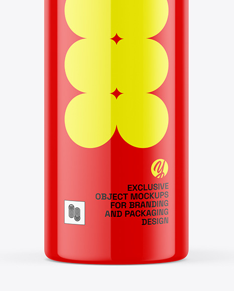 Glossy Self Defense Pepper Spray Bottle Mockup