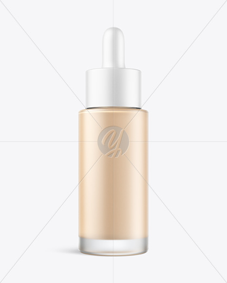 Frosted Glass Dropper Bottle Mockup