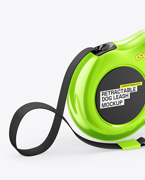 Metallic Retractable Dog Leash Mockup