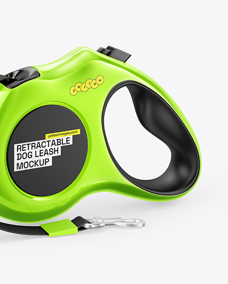 Metallic Retractable Dog Leash Mockup