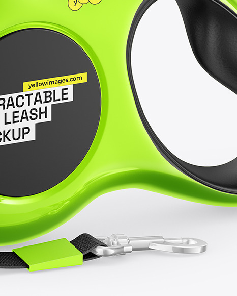 Metallic Retractable Dog Leash Mockup