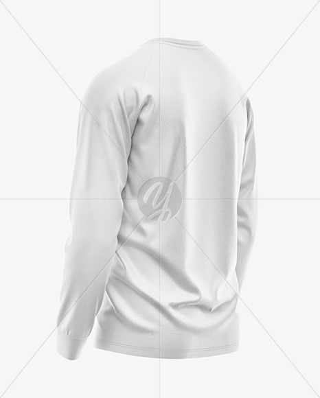 Men's Long Sleeve Raglan T-Shirt Mockup