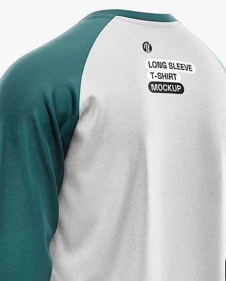 Men's Long Sleeve Raglan T-Shirt Mockup