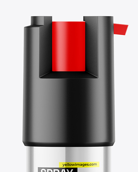 Glossy Metallic Self Defense Pepper Spray Bottle Mockup