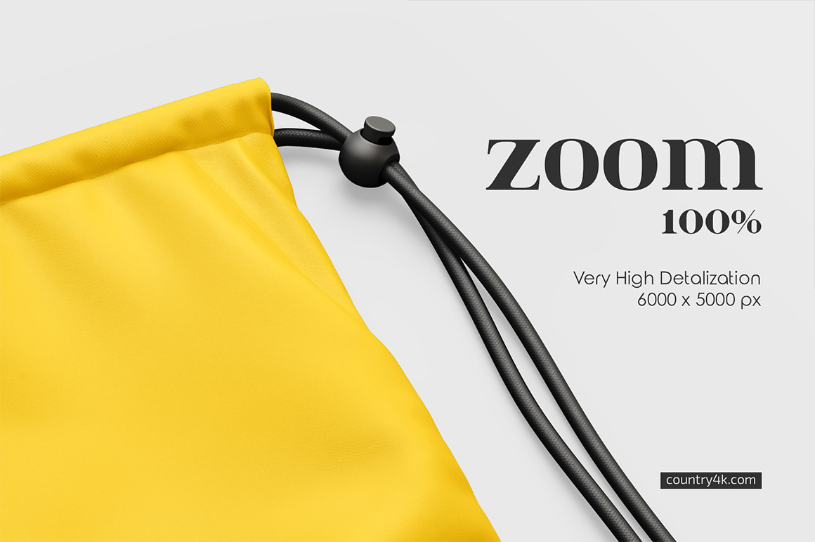 Drawstring Bag Mockup Set Drawstring Bag Mockup Set