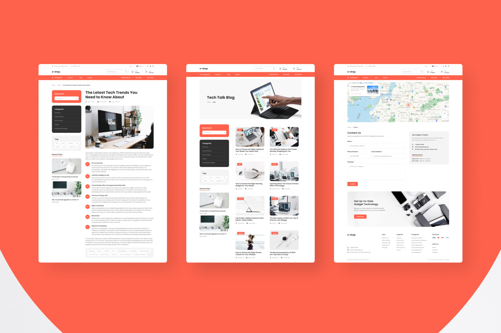 E-Shop - Electronic E-Commerce Website Design UI Template E-Shop - Electronic E-Commerce Website Design UI Template