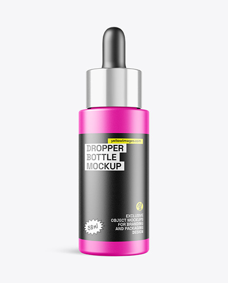 Matte Dropper Bottle Mockup