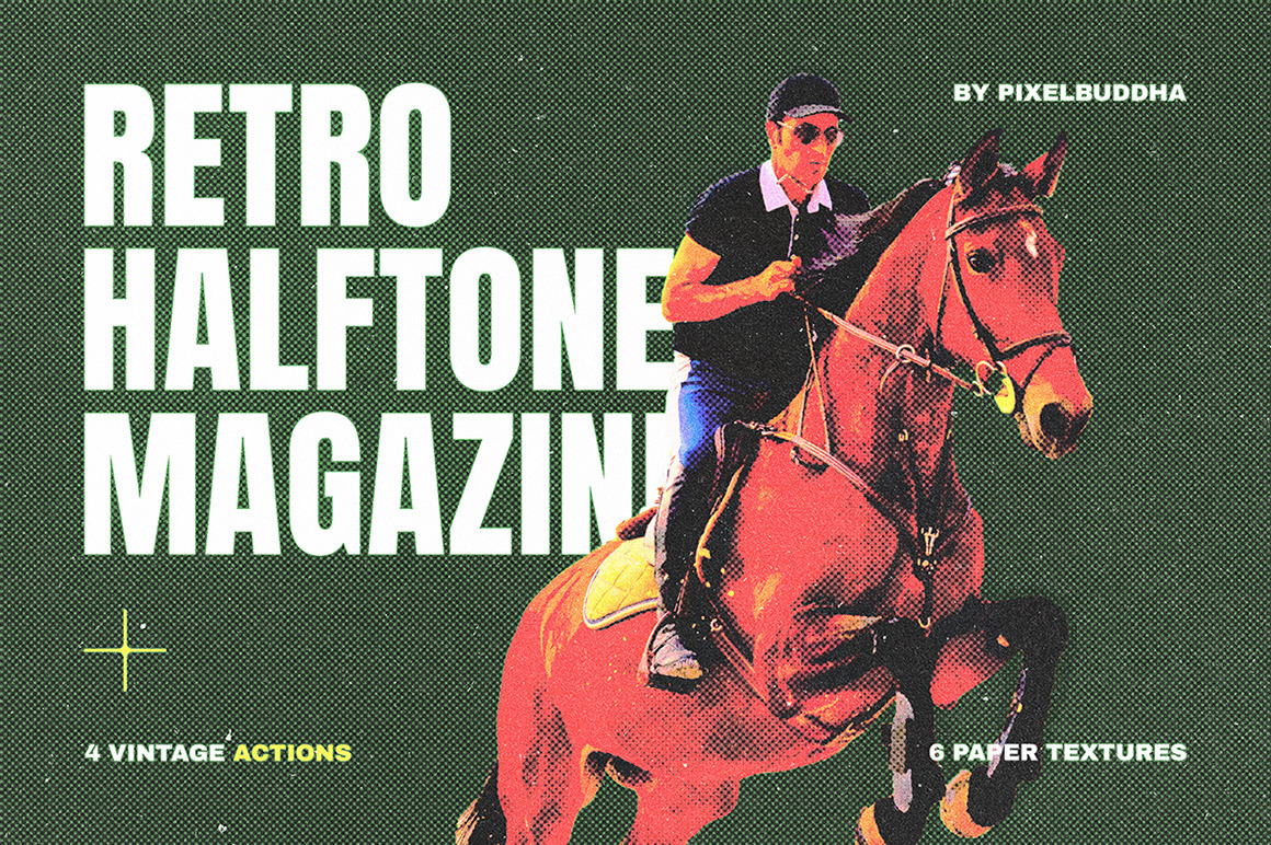 Retro Magazine Halftone Actions