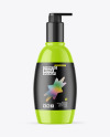 Glossy Cosmetic Bottle with Pump Mockup Glossy Cosmetic Bottle with Pump Mockup